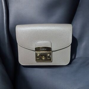 Furla Silver Metropolis Mini Bag